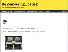 Tablet Screenshot of euroluxzonwering.nl